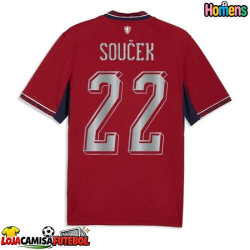Camisa de Futebol República Checa Tomas Soucek #22 Equipamento Principal Mundo 2026 Manga Curta